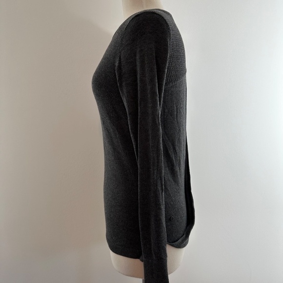 Lululemon Back To Balance Sweater Graphite Gray Size 4? Long Sleeves Soft - Picture 9 of 12